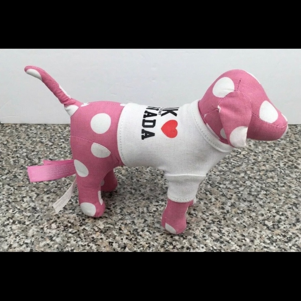 Victoria’s Secret PINK RARE CANADA POLKA DOT DOG HTF - Picture 2 of 10